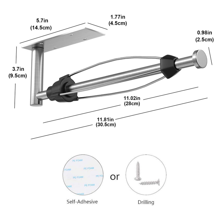 Self Adhesive Paper Towel Holder Under Cabinet Mount