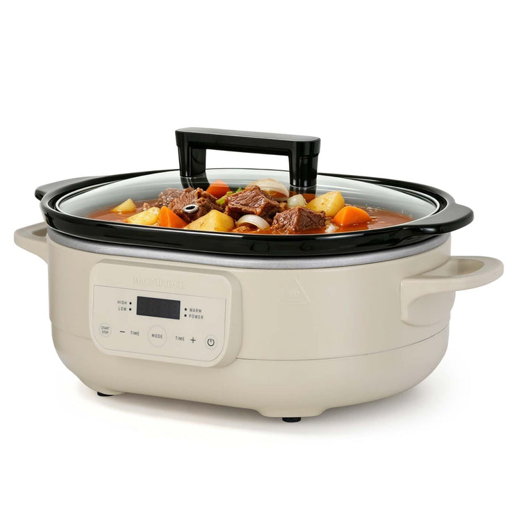 MAGNIFIQUE 6 Quart Programmable Slow Cooker Removable Healthy Nonstick Pot