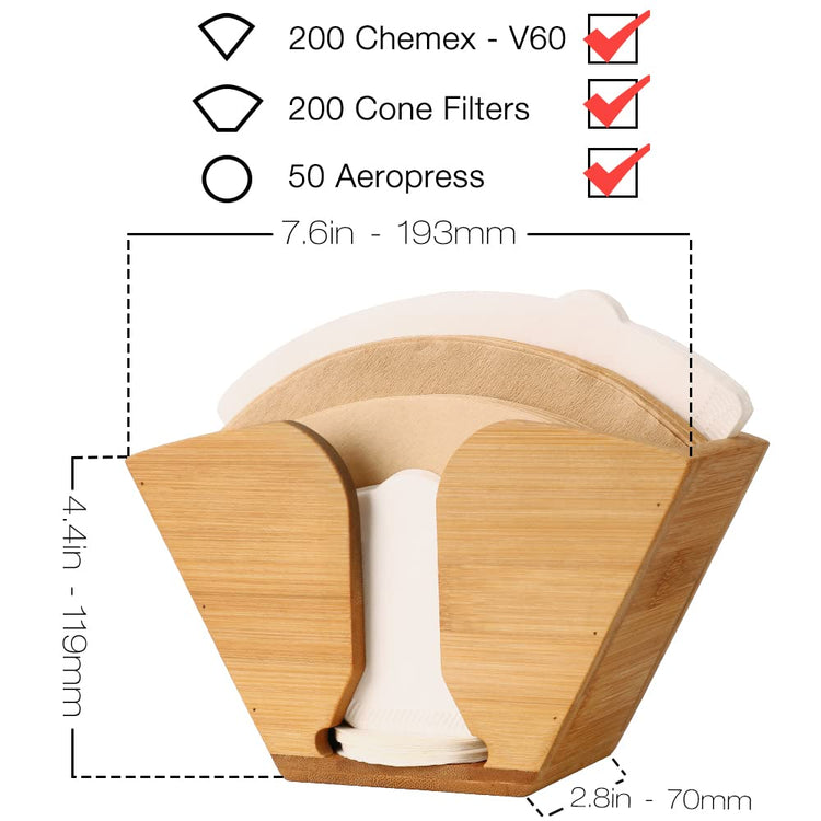 Bamboo Coffee Filter Holder
