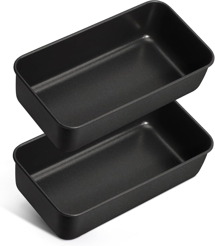 LIANYU 2 Pack Bread Loaf Pan for Baking, 9×5 Inch Nonstick Stainless Steel Bread Baking Loaf Pan, Meatloaf Tin for Homemade Banana Sourdough, Dishwasher Safe