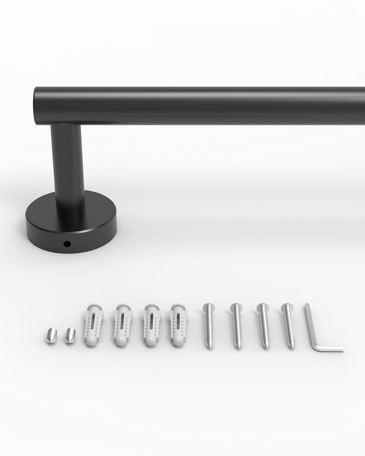 12 Inches Matte Black Towel Bar for Bathroom Kitchen Hand Towel Holder Dish Cloths Hanger SUS304 Stainless Steel RUSTPROOF Wall Mount