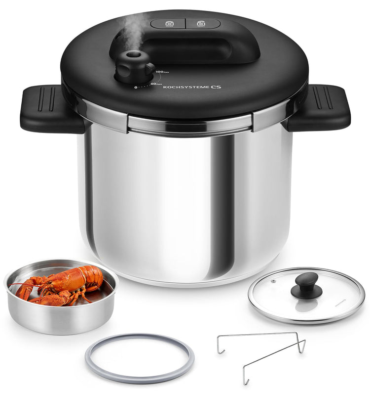 Stainless Steel Pressure Cooker 6.3 QT