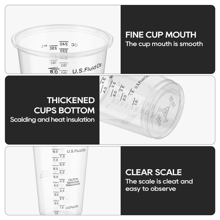 Plastic Measuring Cups 8OZ (100 Count)