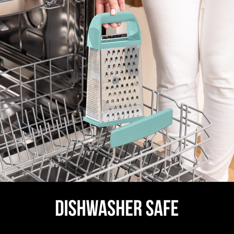 XL 4 Sided Stainless Steel Cheese Grater With Measurement Container