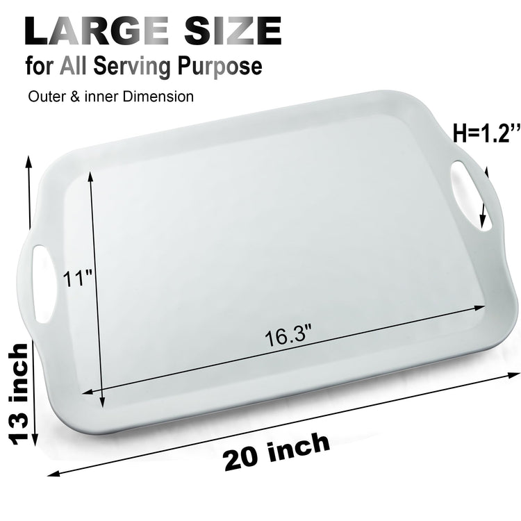 Extra Large Serving Tray with Handles (2 Count)
