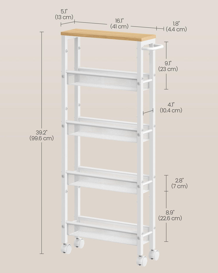 Slim Rolling Cart
