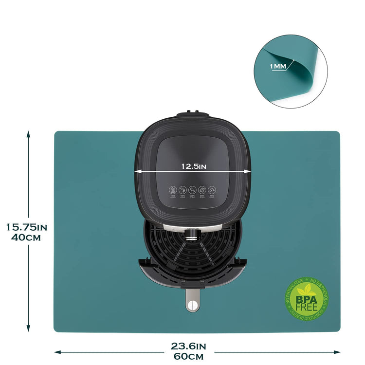 Extra Large Dark Green Countertop Mat