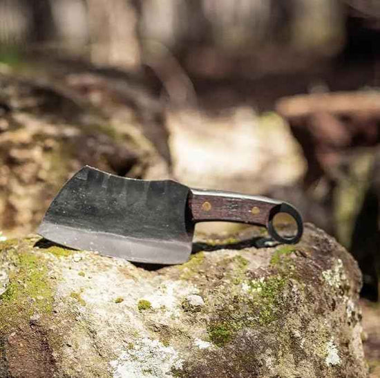 COOLINA Suratu Chopping Cleaver Chef's Knife, Multipurpose Handmade High-Carbon Stainless and Clad Steel, Kitchen, Home Cooking Knives
