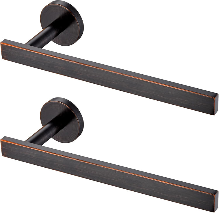 Bath Towel Rings Bathroom Towel Holder Modern Small Hand Towel Bars 2 Pack Stainless Steel Wall Mounted Oil Rubbed Bronze AN3001ORB-P2