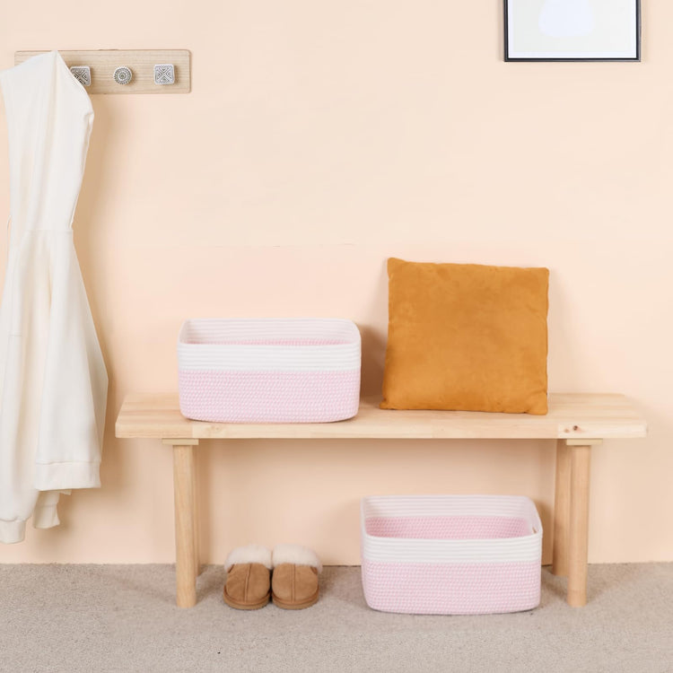 Large Storage Baskets for Shelves (2 Count)