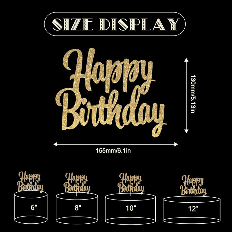 Happy Birthday cake topper