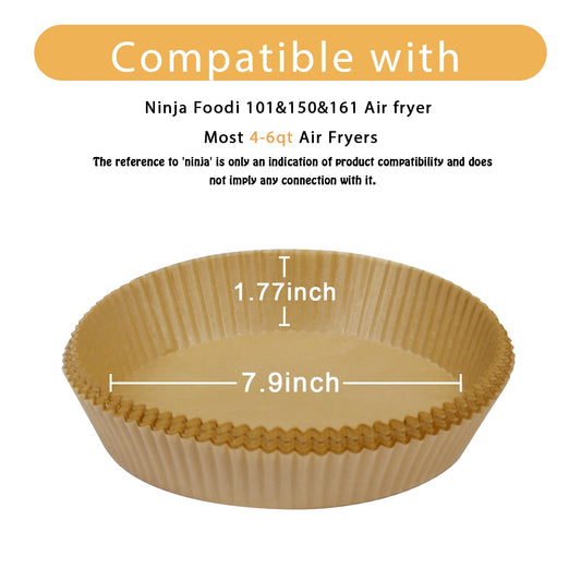 200Pcs Air Fryer Liner Disposable Parchment Paper for Ninja Air Fryer AF101 (200 Count)