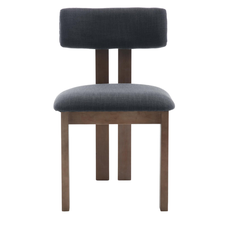 Dining Chairs Set of 6 Linen Fabric Diner Chairs Farmhouse Wood Chairs for Kitchen and Dining Room (6 Count)