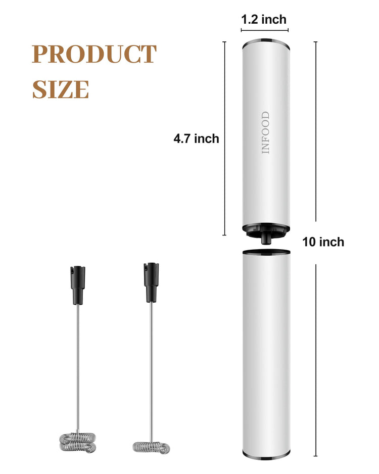 Rechargeable Milk Frother with Cover