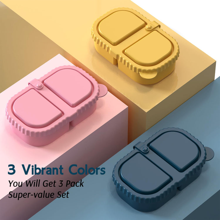 6 Pack Silicone Snack Containers with Lids