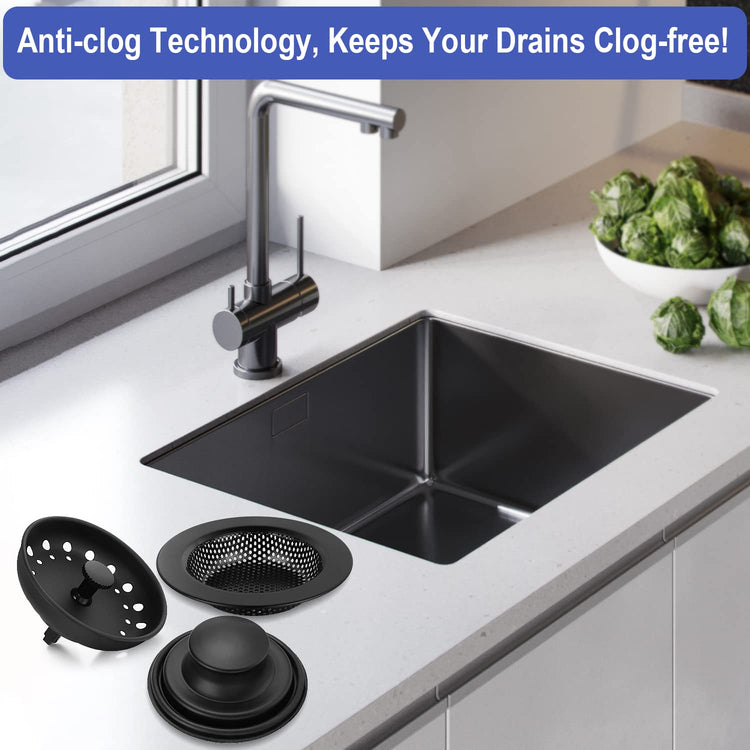 Kitchen Sink Drain Strainer 3 Pack Stainless Steel Sink Stopper (3 Count)