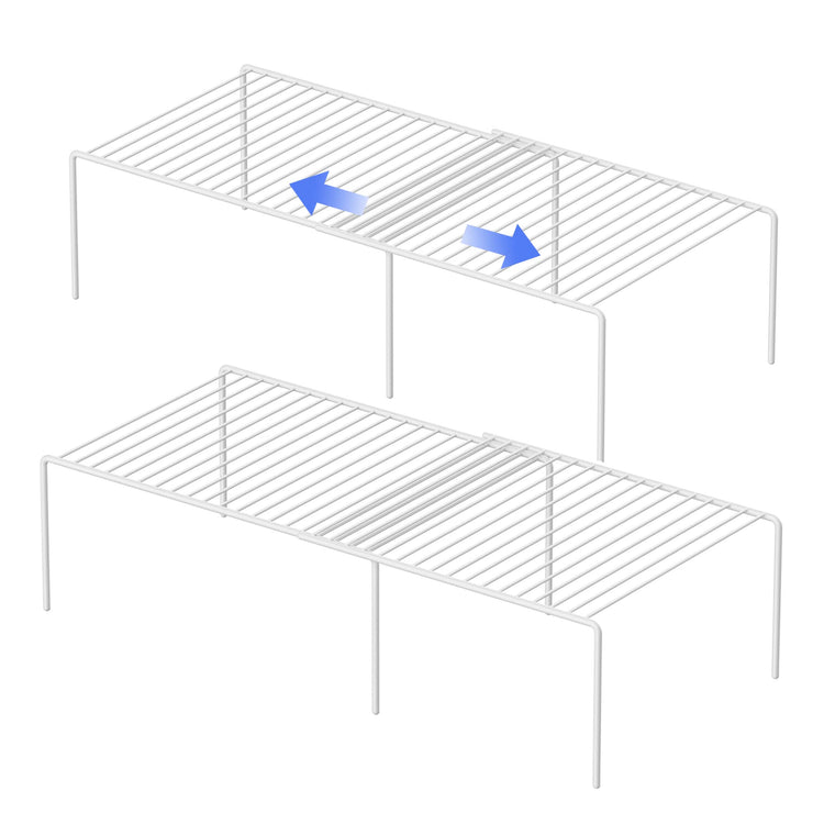 4 Piece Expandable Metal Rustproof Storage Shelf Rack (2 Count)