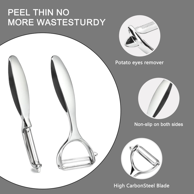 Vegetable Peeler Stainless Steel Potato Peelers Y (2 Count)