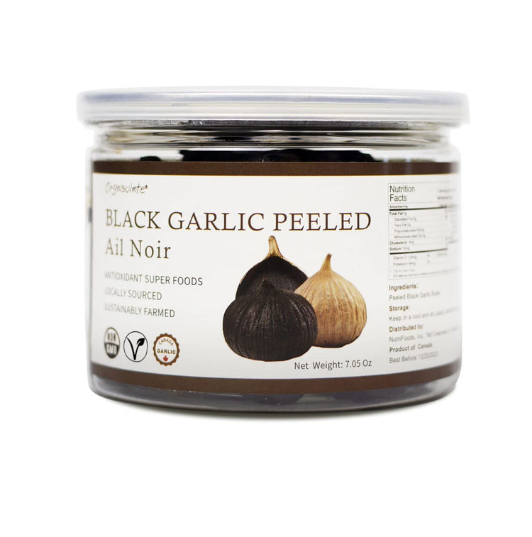 Peeled Black Garlic Cloves Fermented for 90 Days (7.05 Ounce)