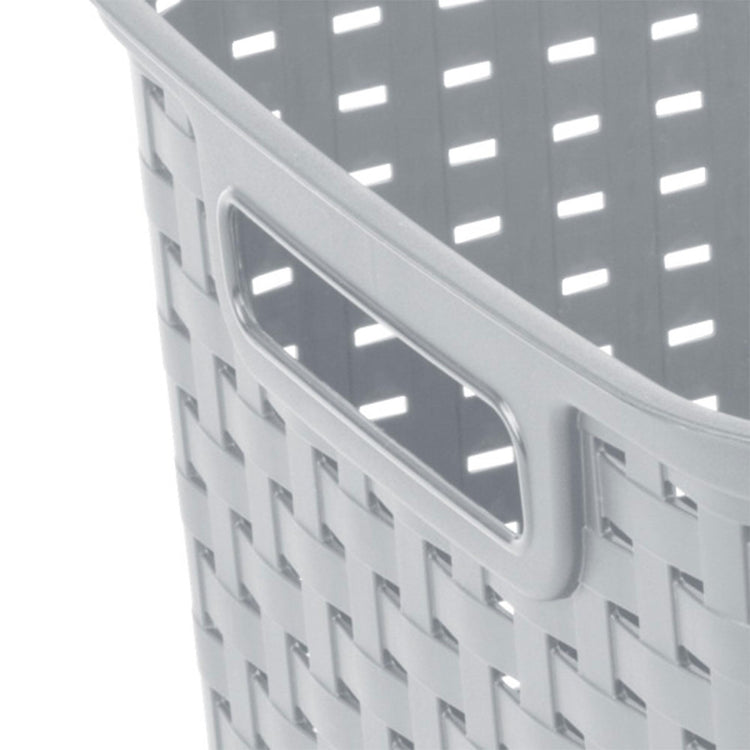 Tall Weave Basket Bin for Clothing and Laundry Storage (12 Count)