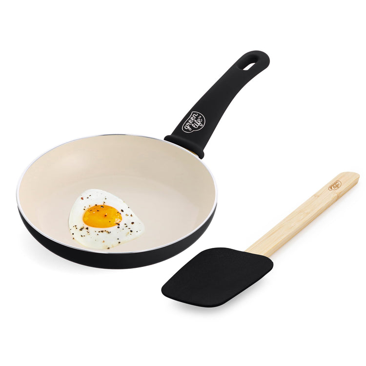 Soft Grip 8” Frypan Skillet and Spatula Breakfast Cookware Set