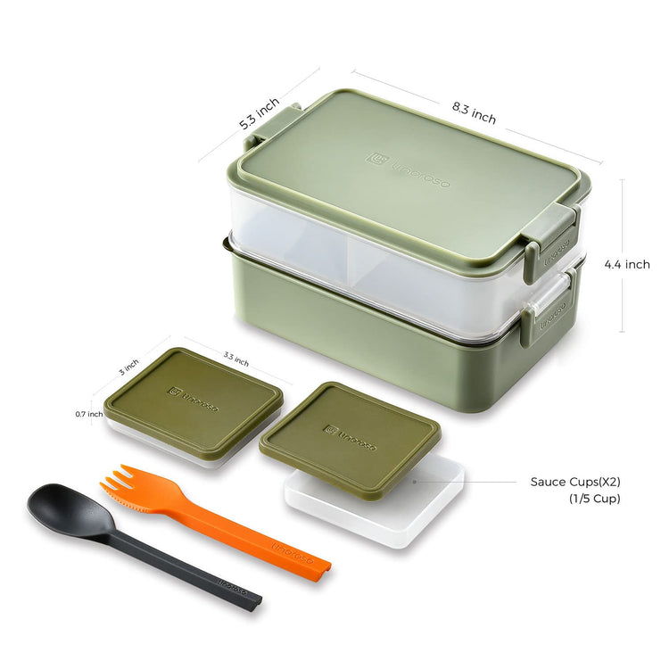 Stackable 2 Tier Adult Bento Box
