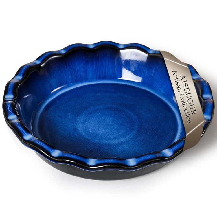 Pie Pan for Baking 9 Inch Ceramic Pie Dish for Apple Pie