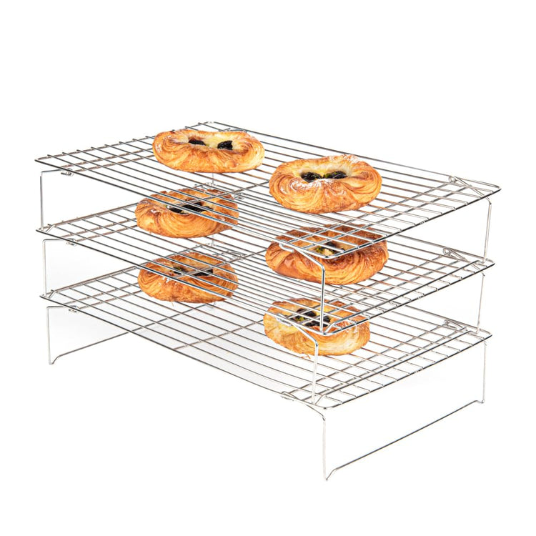 Met Lux 15.7 x 9.8 x 8.3 Inch Wire Baking Rack Set 1 Dishwashable Oven Wire Rack Set