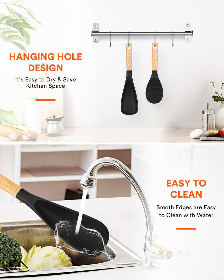 Cooking Spoon and Rice Scooper for Nonstick Cookware