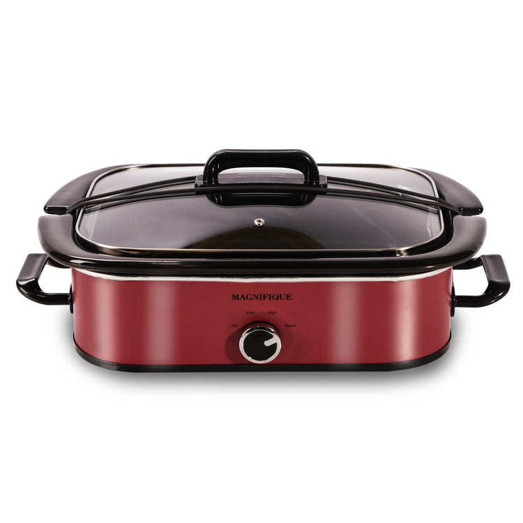4 Quart Slow Cooker with Casserole Manual Warm Setting