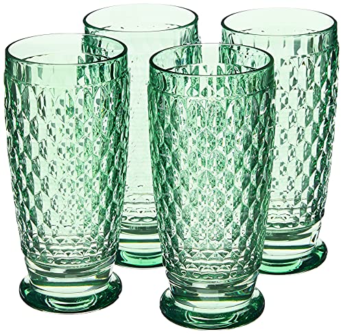 Boston Green Crystal Highball Glasses (4 Count)