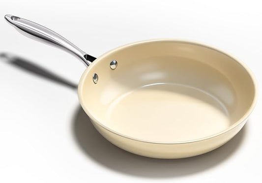 UUKRAVE Nonstick Ceramic Frying Pan Skillet, 11" Ceramic Saute Pans, Cooking Fry Pan with Stay-Cool Handle, Non-Toxic, PFAS-Free, All Stovetops (Gas, Electric & Induction), Dishwasher & Oven Safe