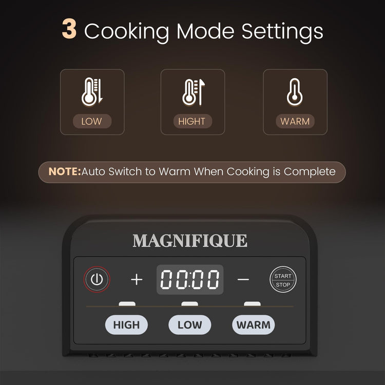 4 Quart Casserole Programmable Slow Cooker with Ceramic Baking Dish