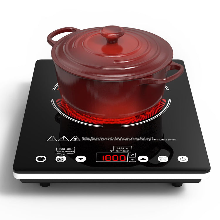 Electric Cooktop Single Burner Portable Stove 1800W 110v
