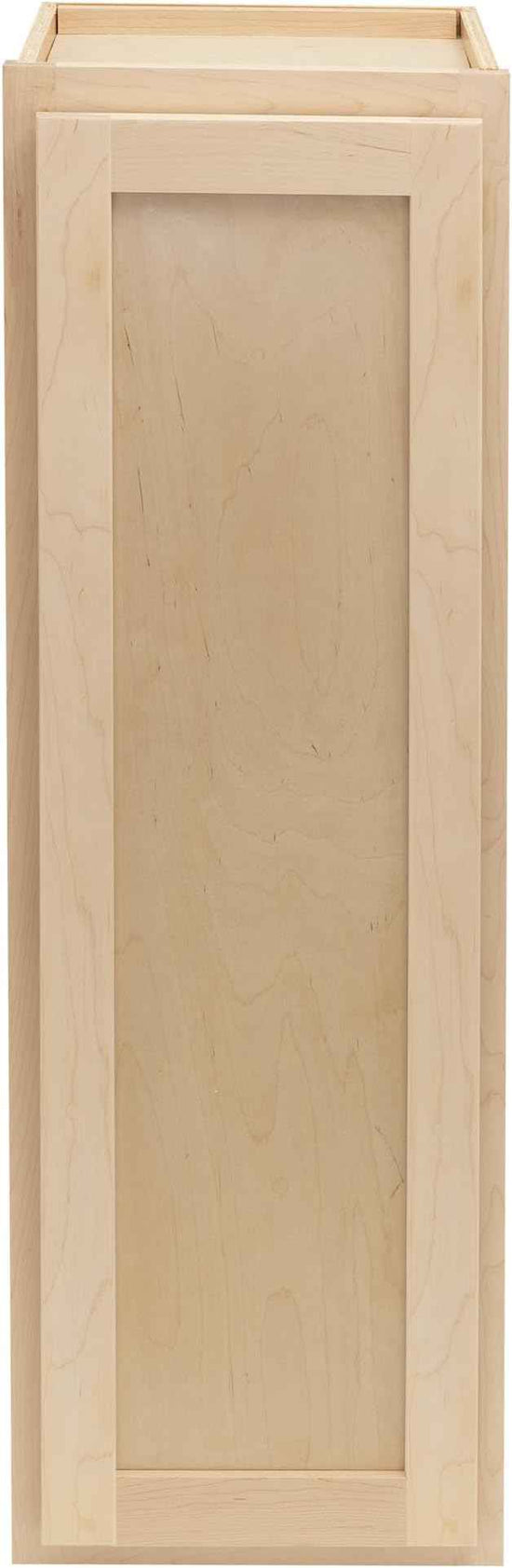 Quicklock RTA (Ready-to-Assemble) 42" Tall Wall Kitchen Cabinets - Shaker Style | 100% Hardwood | Made in America | Soft Close Hardware (Raw Maple, 12" D x 15" W x 42" H)