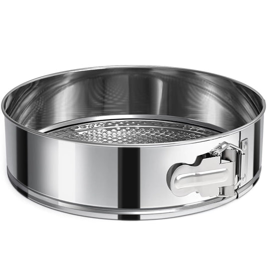 10 Inch Springform Pan 304 Stainless Steel Nonstick Springform Cake Pan with Removable Bottom