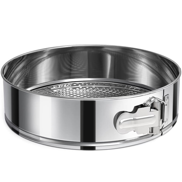10 Inch Springform Pan 304 Stainless Steel Nonstick Springform Cake Pan with Removable Bottom