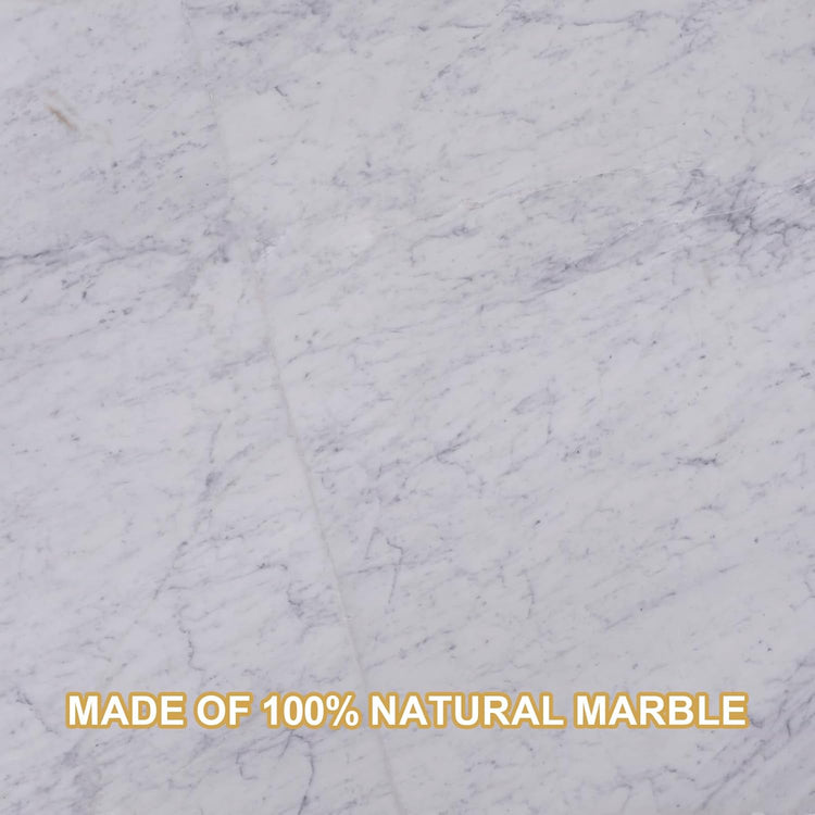 Koville Carrara Marble Paper Towel Holder Countertop, 6“ Genuine Stone Paper Towel Holder Stand for Kitchen Storage, for Standard or Jumbo-Sized Rolls