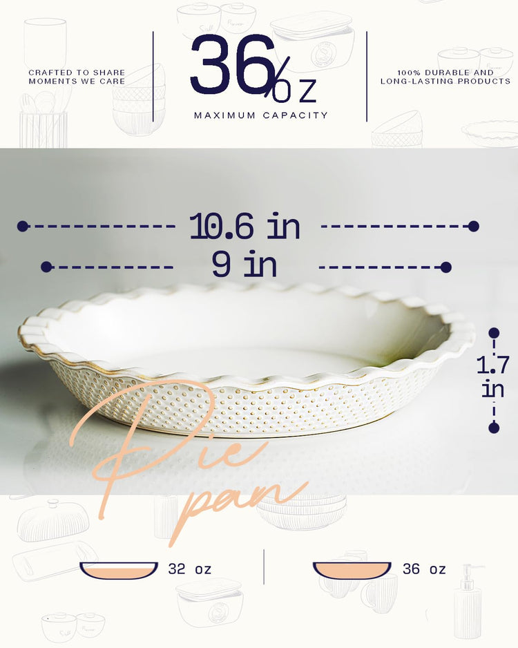 Ceramic Pie Pan (2 Count)