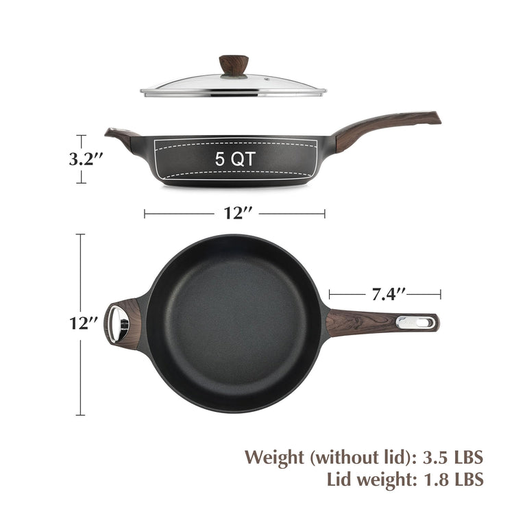 Nonstick Frying Pan Skillet with Lid