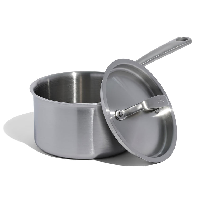 Cookware 2 Quart Stainless Steel Saucepan with Lid