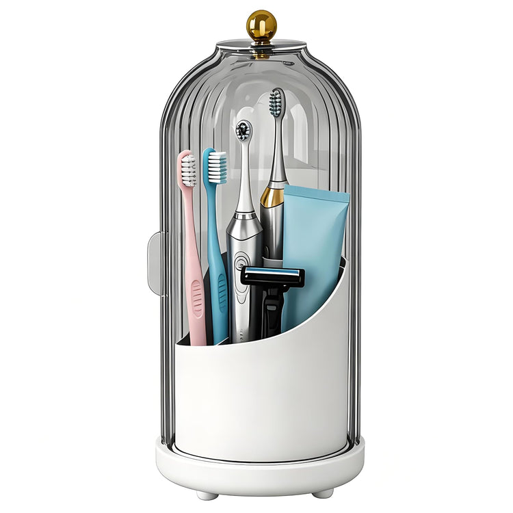 Dustproof Toothbrush Holder Organizer with Drainage