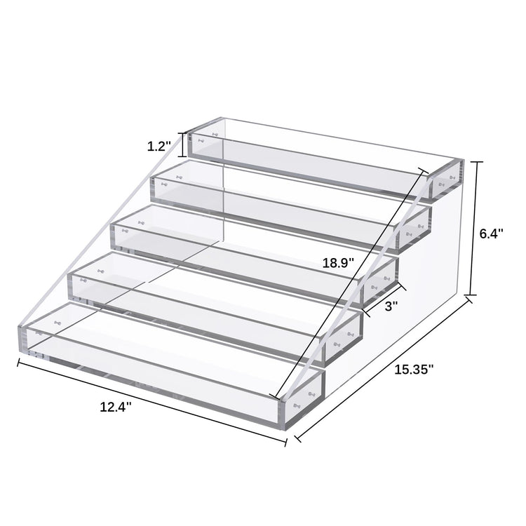 Wide Clear Acrylic Spice Rack for Countertops