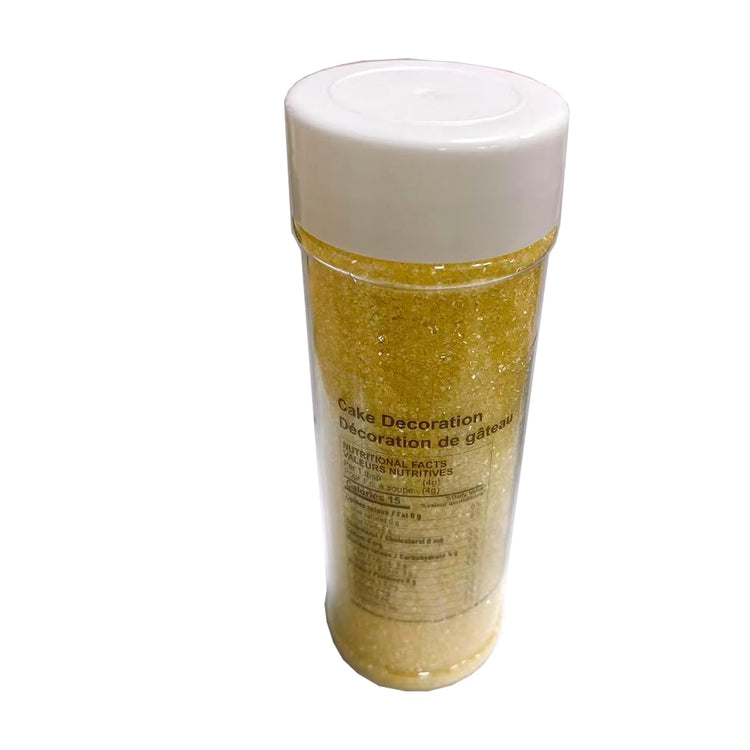 Yellow Sanding Sugar for Baking Edible Sparkling Coarse Sugar Crystals Sprinkles for Baking Topping Cake Cookie Cupcake Topper Ice Cream Decoration Supplies 3.2 OZ (3.2 Ounce)