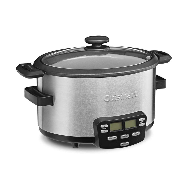 MSC-400 3-In-1 Cook Central 4-Quart Multi-Cooker: Slow Cooker, Brown/Saute, Steamer, Silver