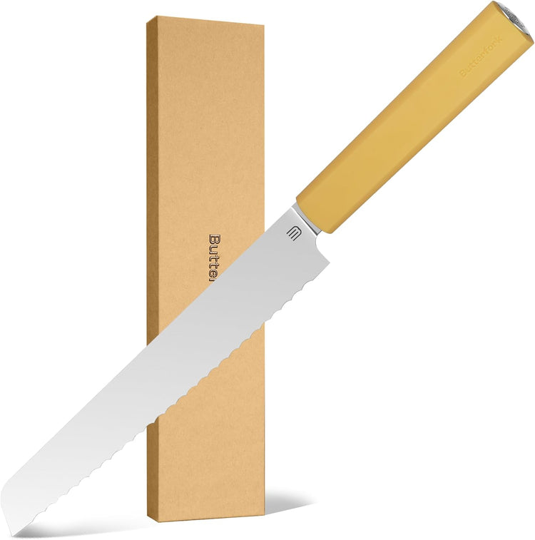7.5" Serrated Bread Knife for Homemade Bread, AR-RPM9 Steel & Innovative Wavy Edge, Professional Serrated Knife for Sourdough Bread Cake, Gift for Baker Home Chefs
