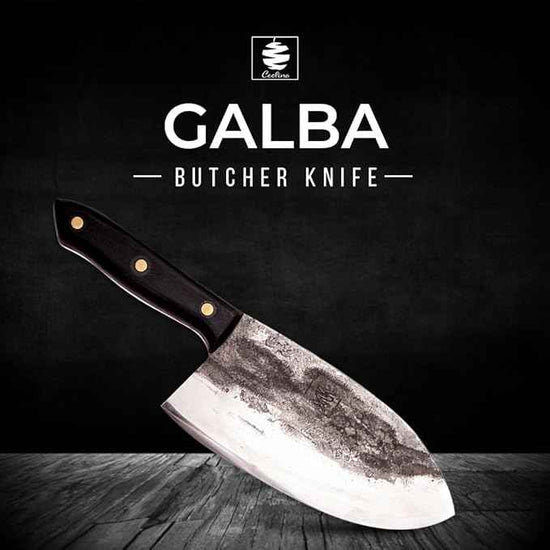 COOLINA Galba Butcher Knife, Full Tang Wide Blade, All-around Kitchen Knife for Meats and Bones