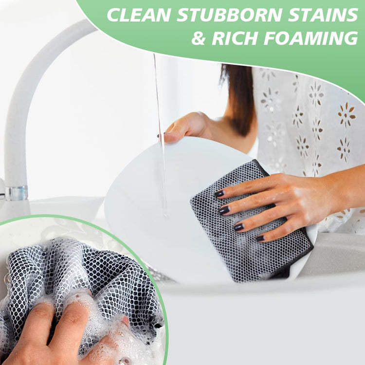 Dish Cloth for Washing Dishes Kitchen Washcloth Cleaning Cloth (10 Count)
