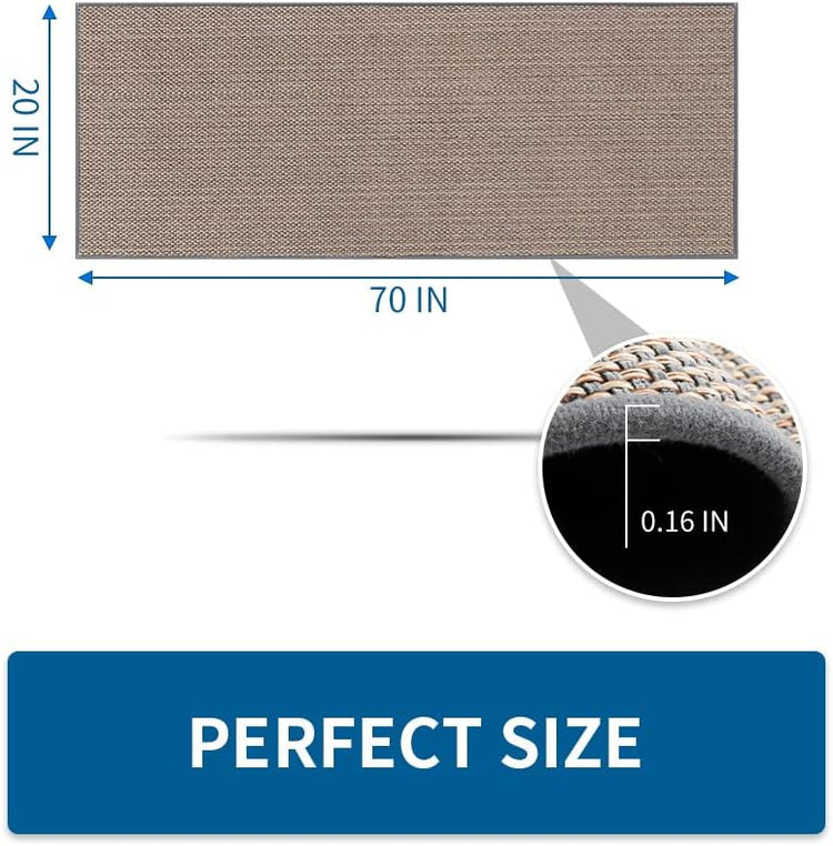 Kitchen Rugs and Mats Non Skid Washable, Absorbent Runner Rugs for Kitchen, Front of Sink, Kitchen Mats for Floor (Grey, 20"x70")