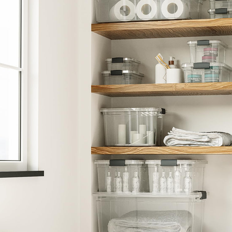 21 Quart Clear Plastic Storage Boxes with Lids (4 Count)